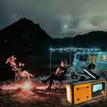 Solar Hand Crank Emergency Radio w / Power Bank ja taskulamppu - oranssi