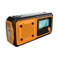 Solar Hand Crank Emergency Radio w / Power Bank ja taskulamppu - oranssi