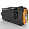 Solar Hand Crank Emergency Radio w / Power Bank ja taskulamppu - oranssi