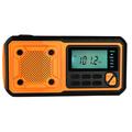 Solar Hand Crank Emergency Radio w / Power Bank ja taskulamppu - oranssi