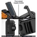 Solar Hand Crank Emergency Radio w / Power Bank ja taskulamppu - oranssi