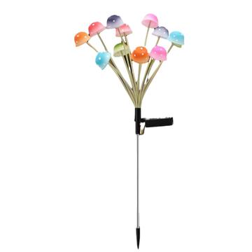 Aurinkosieni puutarhavalo - 12 LED - värikäs