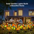Aurinkosieni puutarhavalo - 12 LED - värikäs