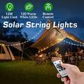 Aurinkoenergialla toimivat LED-valonjohdot - 12m - värikäs