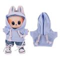 Yksivärinen huppari Labubu Mini hahmolle 17cm - Violetti
