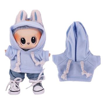 Yksivärinen huppari Labubu Mini hahmolle 17cm - Violetti