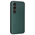 Sony Xperia 1 VI Lompakkokotelo - Hiilikuitu