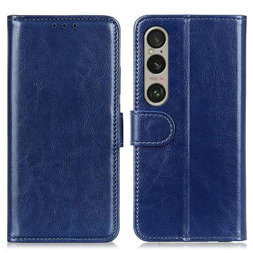 Sony Xperia 1 VI Lompakkokotelo Magneettisella Sulkijalla - tummansininen