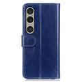 Sony Xperia 1 VI Lompakkokotelo Magneettisella Sulkijalla - tummansininen