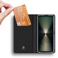 Sony Xperia 1 VII Dux Ducis Skin Pro Lompakkokotelo - Musta