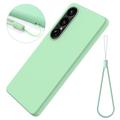 Sony Xperia 1 VII Nestemäinen silikonikotelo käsihihnalla