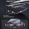 Sony Xperia 1 VII magneettikotelo karkaistulla lasilla - violetti