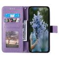 Sony Xperia 1 VII Mandala Series Lompakkokotelo - Violetti