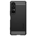 Sony Xperia 1 VII Spigen Rugged Armor TPU-Kotelo - Musta