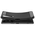 Sony Xperia 1 VII Spigen Rugged Armor TPU-Kotelo - Musta