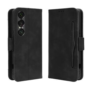 Sony Xperia 1 VII -kortinhaltijan lompakkokotelo - musta