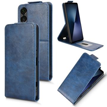 Sony Xperia 1 VII Pystysuuntainen läppäkotelo jalustalla - tummansininen