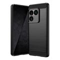 Sony Xperia 1 VIII Harjattu TPU Suojakuori - Hiilikuitu