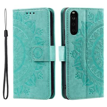Sony Xperia 10 VI Mandala Series Lompakkokotelo - Vihreä