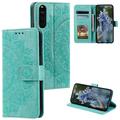 Sony Xperia 10 VI Mandala Series Lompakkokotelo - Vihreä