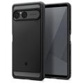 Sony Xperia 10 VII Spigen Rugged Armor TPU-Kotelo - Musta