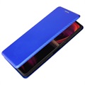Sony Xperia 5 III Flip Lompakkokotelo - Hiilikuitu - Sininen