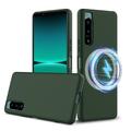 Sony Xperia 5 IV Nestemäinen Silikoni Suojakuori - MagSafe-yhteensopiva - Tummanvihreä