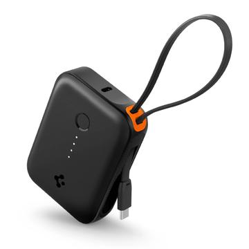 Spigen Essential EA3010BT Varavirtalähde 10000mAh USB-C-kaapelilla - Musta