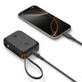 Spigen Essential EA3010BT Varavirtalähde 10000mAh USB-C-kaapelilla - Musta