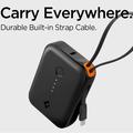 Spigen Essential EA3010BT Varavirtalähde 10000mAh USB-C-kaapelilla - Musta