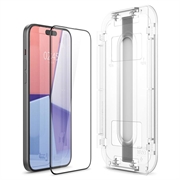 iPhone 15 Plus Spigen Glas.tR Ez Fit Full Cover Panssarilasi - 9H - 2 Kpl. - Musta Reuna