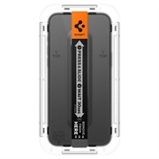 iPhone 15 Pro Max Spigen Glas.tR Ez Fit Full Cover Panssarilasi - 9H - 2 Kpl. - Musta Reuna