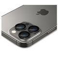 Spigen Glas.tR Ez Fit Optik Pro iPhone 14 Pro/14 Pro Max/15 Pro/15 Pro Max Kameralinssin Panssarilasi - 9H - Musta