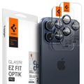 Spigen Glas.tR Ez Fit Optik Pro iPhone 14 Pro/14 Pro Max/15 Pro/15 Pro Max Kameralinssin Panssarilasi - 9H