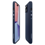iPhone 15 Spigen Liquid Air TPU Suojakuori - Tummansininen