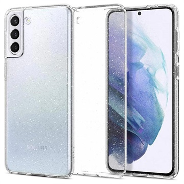 Spigen Liquid Crystal Glitter Samsung Galaxy S21 5G Suojakuori - Läpinäkyvä