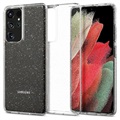 Spigen Liquid Crystal Glitter Samsung Galaxy S21 Ultra 5G Suojakuori - Läpinäkyvä