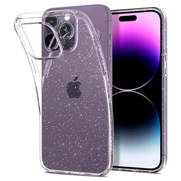 Spigen Liquid Crystal Glitter iPhone 14 Pro Suojakuori - Läpinäkyvä
