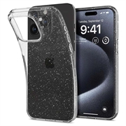 iPhone 15 Pro Spigen Liquid Crystal Glitter Suojakuori - Läpinäkyvä