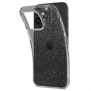 iPhone 15 Pro Spigen Liquid Crystal Glitter Suojakuori - Läpinäkyvä