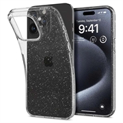 iPhone 15 Pro Max Spigen Liquid Crystal Glitter Suojakuori - Läpinäkyvä