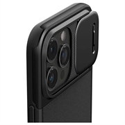 iPhone 15 Pro Spigen Optik Armor Mag Suojakuori - Musta