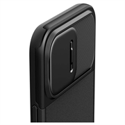 iPhone 15 Pro Spigen Optik Armor Mag Suojakuori - Musta