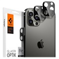 Spigen Optik.tR iPhone 12 Pro Kameralinssin Panssarilasi - Musta