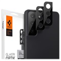 Spigen Optik.tR Samsung Galaxy S21 FE 5G Kameralinssin Panssarilasi - Musta