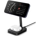 Spigen PF2100 ArcField MagFit Dual Wireless -latausteline - musta