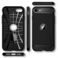 Spigen Rugged Armor iPhone SE (2020)/SE (2022) Suojakuori - Musta