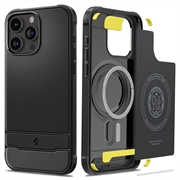 iPhone 15 Pro Max Spigen Rugged Armor Mag TPU-Kotelo - Musta