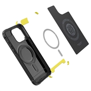iPhone 15 Pro Max Spigen Rugged Armor Mag TPU-Kotelo - Musta