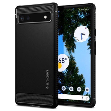 Spigen Rugged Armor Google Pixel 6a TPU-Kotelo - Musta